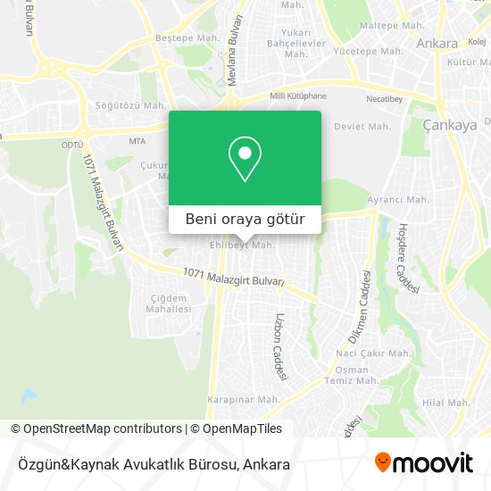 Özgün&Kaynak Avukatlık Bürosu harita