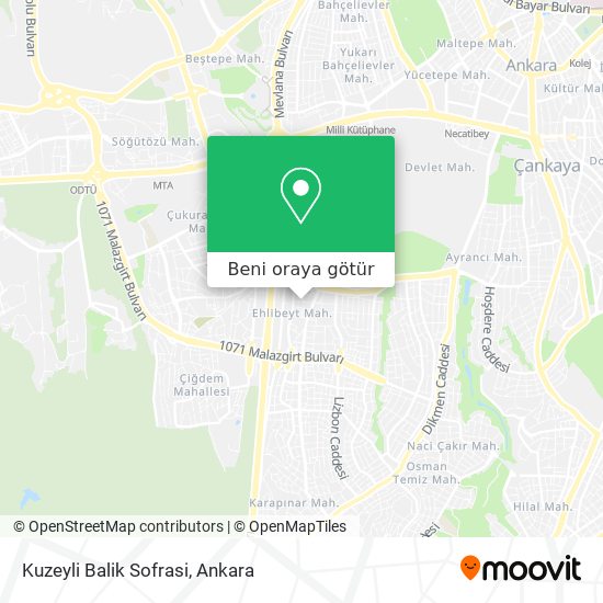Kuzeyli Balik Sofrasi harita
