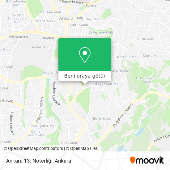 Ankara 13. Noterliği harita