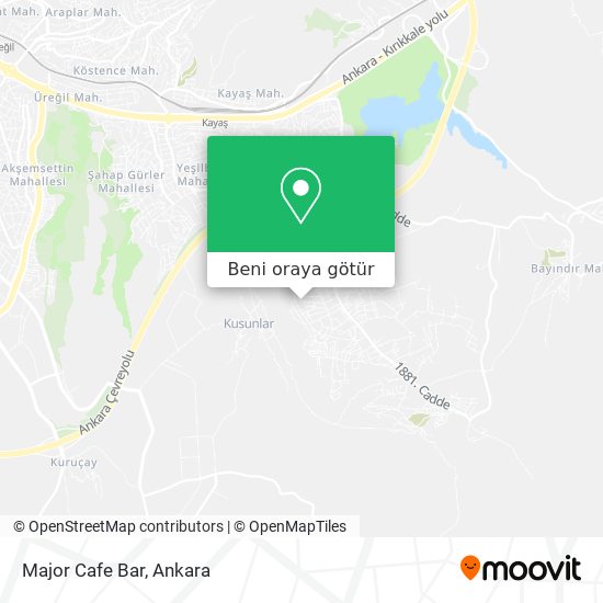 Major Cafe Bar harita
