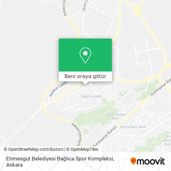 Etimesgut Belediyesi Bağlıca Spor Kompleksi harita