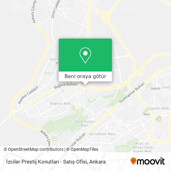 İzciler Prestij Konutları - Satış Ofisi harita