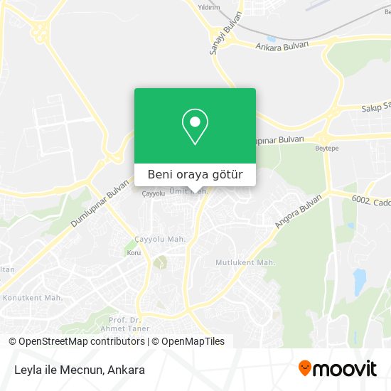 Leyla ile Mecnun harita