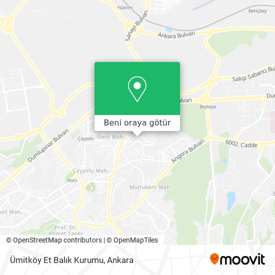 Ümitköy Et Balık Kurumu harita