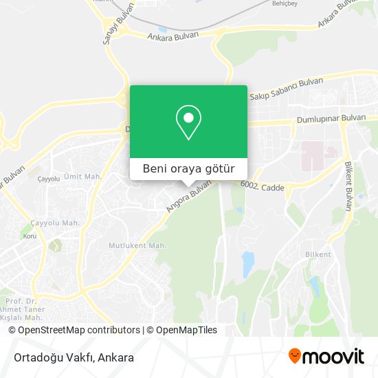 Ortadoğu Vakfı harita
