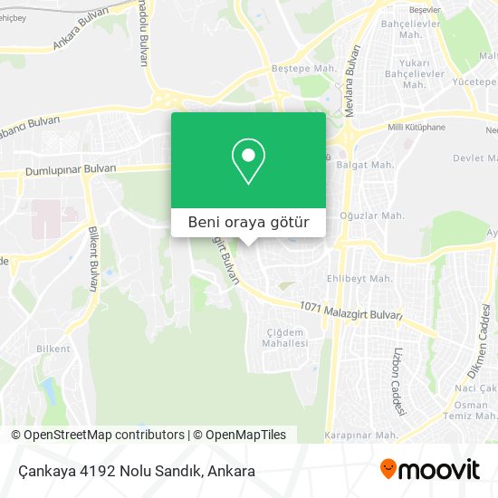 Çankaya 4192 Nolu Sandık harita