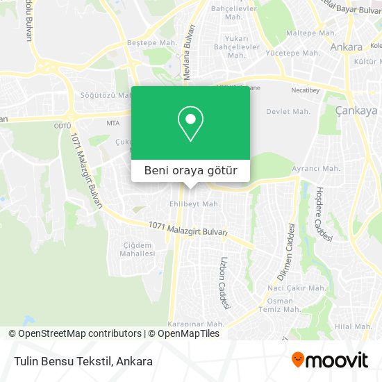 Tulin Bensu Tekstil harita