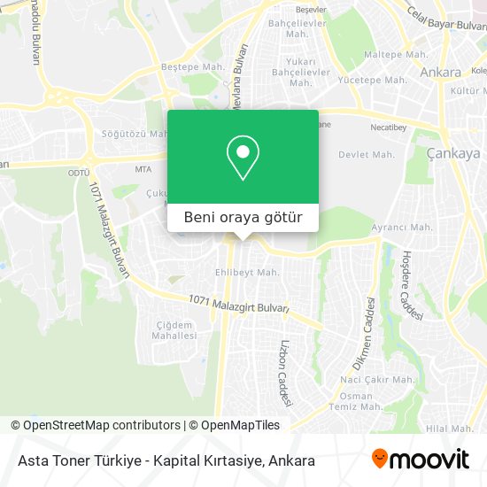 Asta Toner Türkiye - Kapital Kırtasiye harita