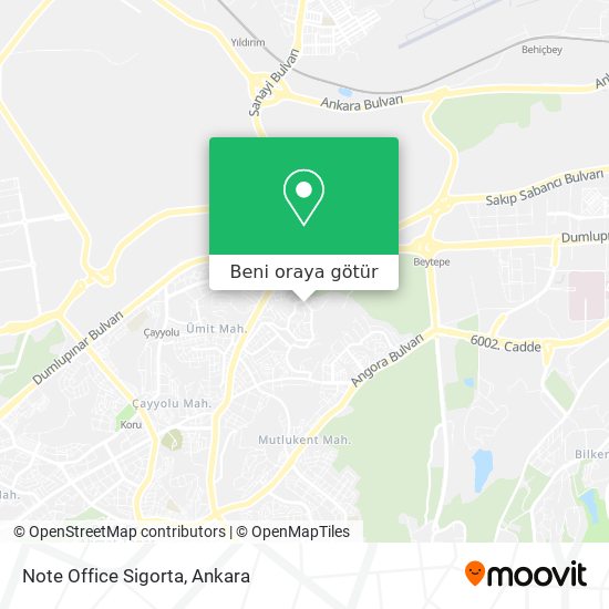 Note Office Sigorta harita