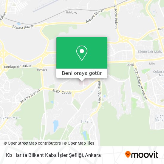 Kb Harita Bilkent Kaba İşler Şefliği harita