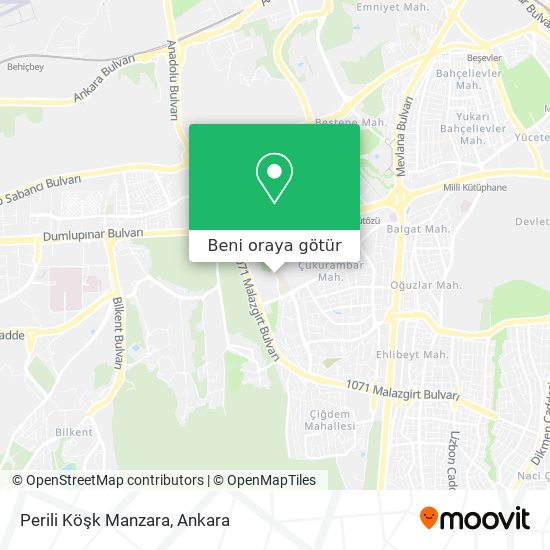 Perili Köşk Manzara harita
