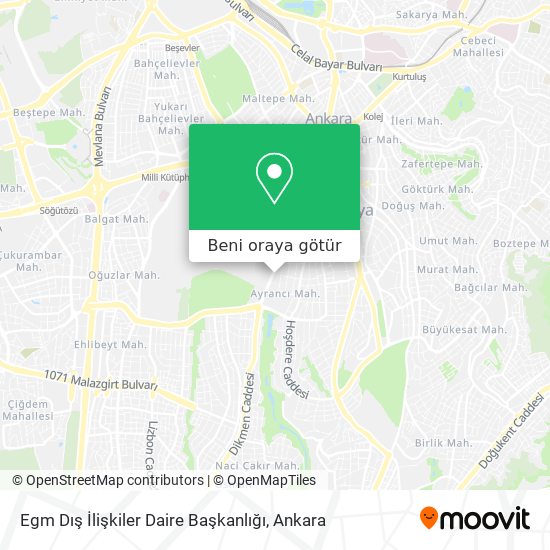 Egm Dış İlişkiler Daire Başkanlığı harita