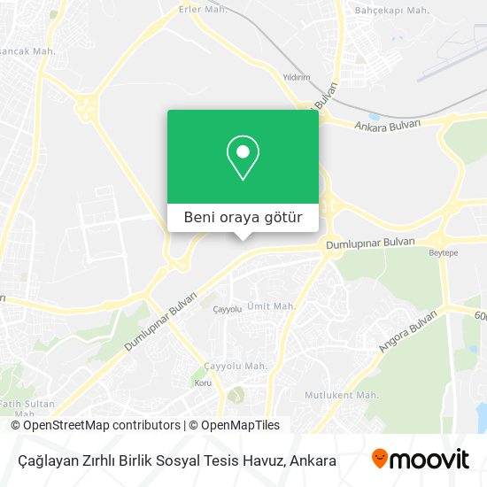 Çağlayan Zırhlı Birlik Sosyal Tesis Havuz harita