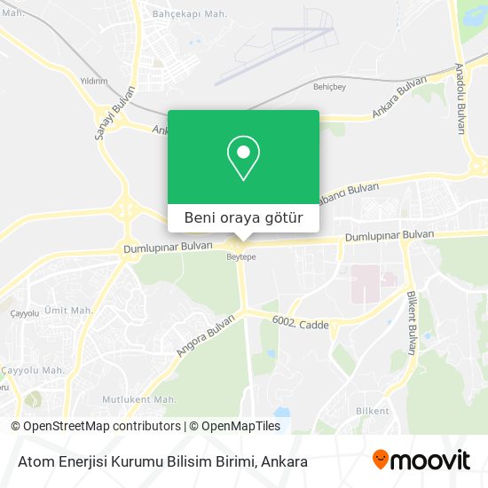 Atom Enerjisi Kurumu Bilisim Birimi harita