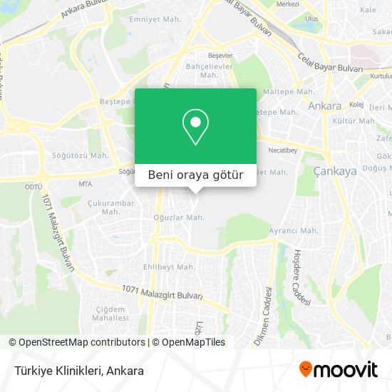 Türkiye Klinikleri harita