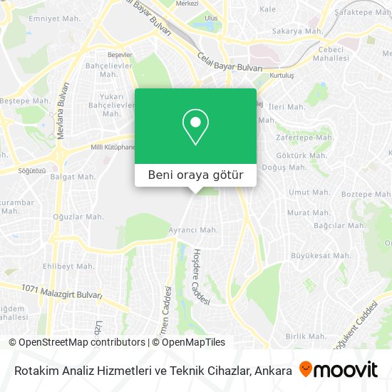 Rotakim Analiz Hizmetleri ve Teknik Cihazlar harita