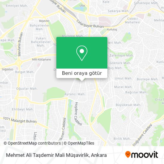 Mehmet Ali Taşdemir Mali Müşavirlik harita
