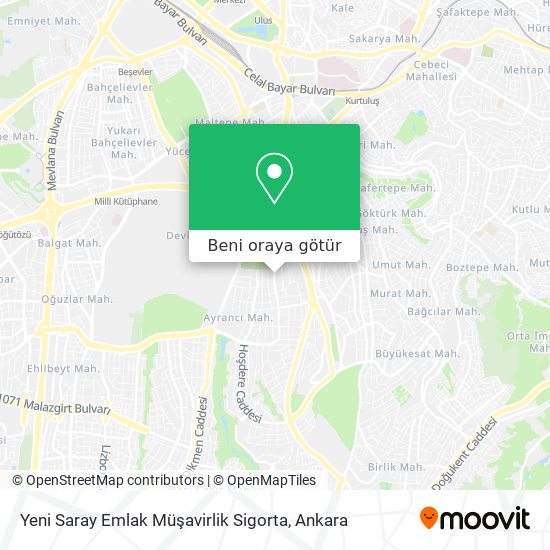 Yeni Saray Emlak Müşavirlik Sigorta harita