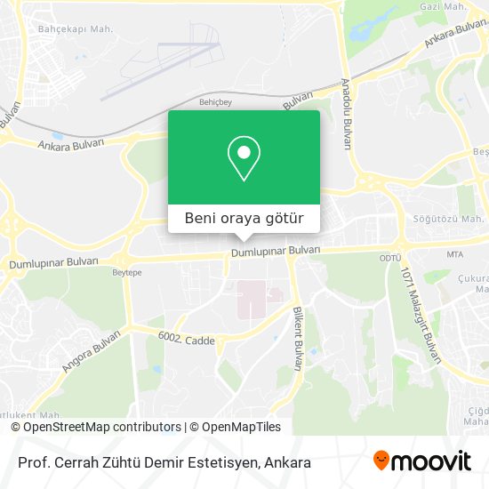 Prof. Cerrah Zühtü Demir Estetisyen harita