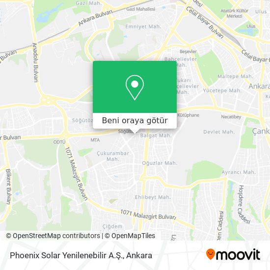 Phoenix Solar Yenilenebilir A.Ş. harita