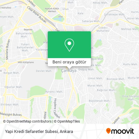 Yapi Kredi Sefaretler Subesi harita