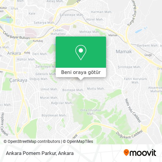 Ankara Pomem Parkur harita