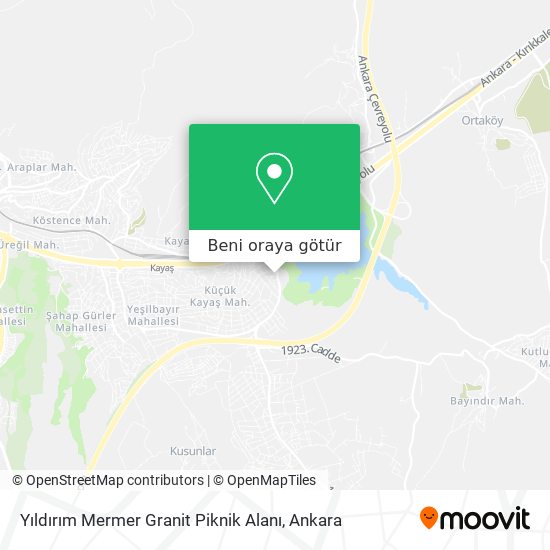 Yıldırım Mermer Granit Piknik Alanı harita