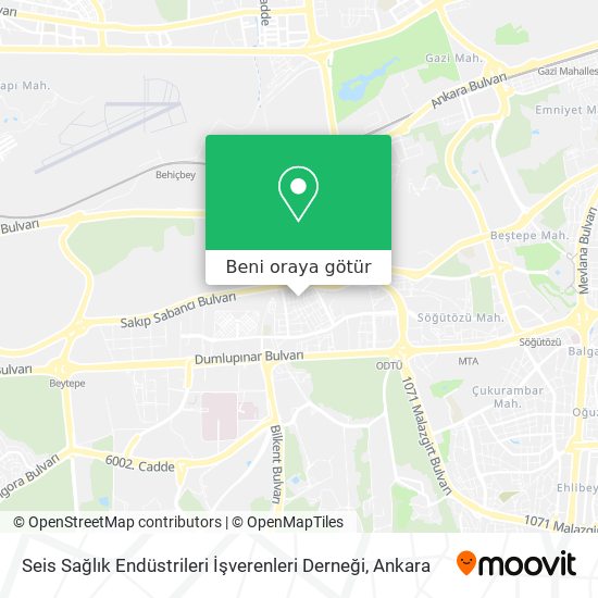 Seis Sağlık Endüstrileri İşverenleri Derneği harita