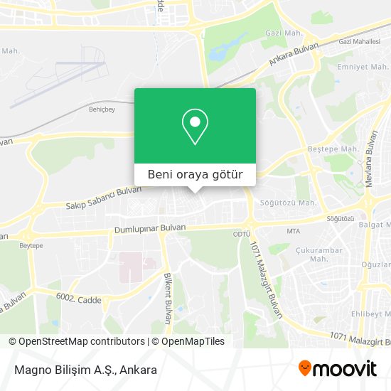 Magno Bilişim A.Ş. harita