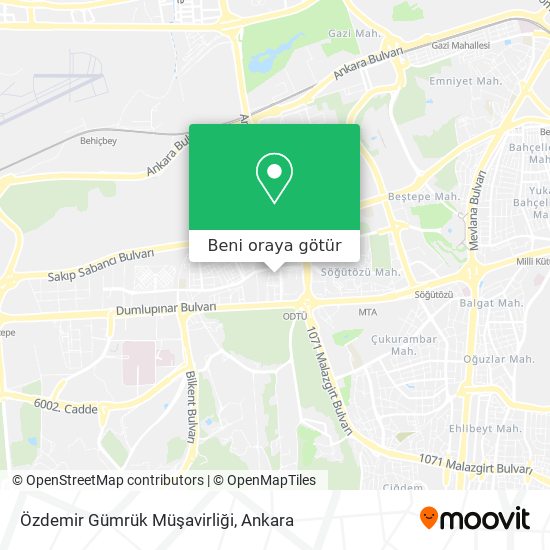 Özdemir Gümrük Müşavirliği harita