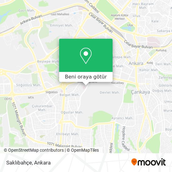 Saklıbahçe harita