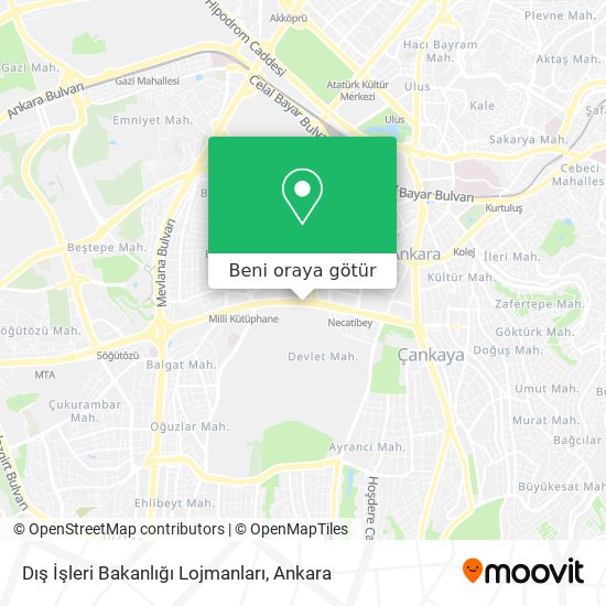 Dış İşleri Bakanlığı Lojmanları harita