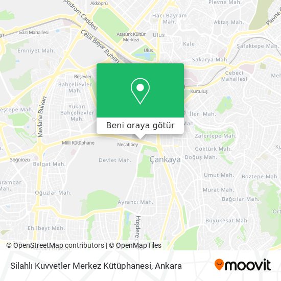 Silahlı Kuvvetler Merkez Kütüphanesi harita