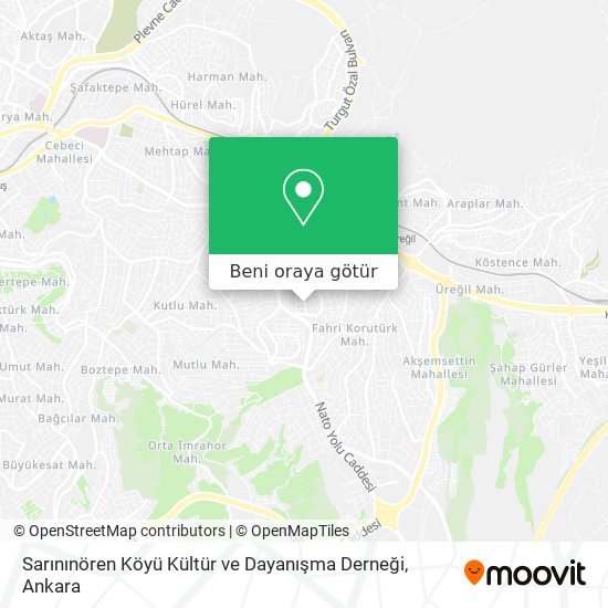 Sarınınören Köyü Kültür ve Dayanışma Derneği harita