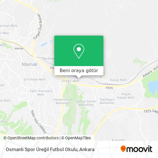Osmanlı Spor Üreğil Futbol Okulu harita