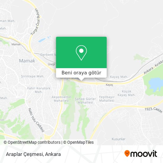 Araplar Çeşmesi harita