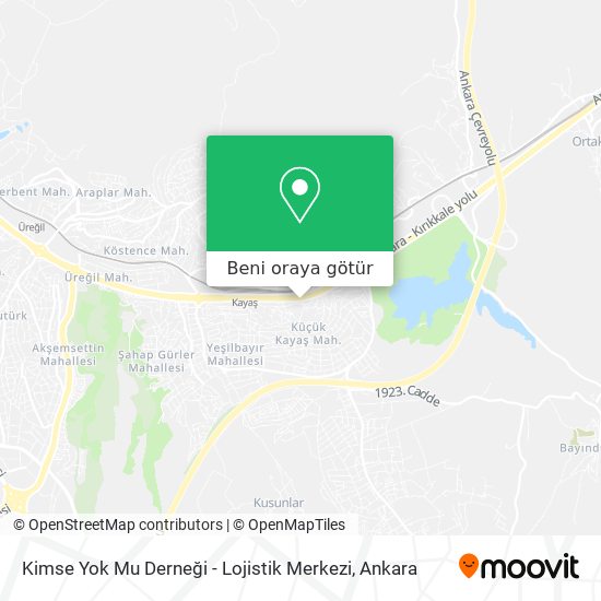 Kimse Yok Mu Derneği - Lojistik Merkezi harita