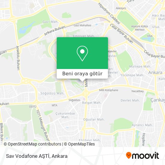 Sav Vodafone AŞTİ harita
