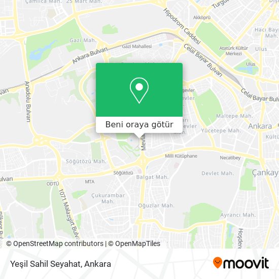 Yeşil Sahil Seyahat harita