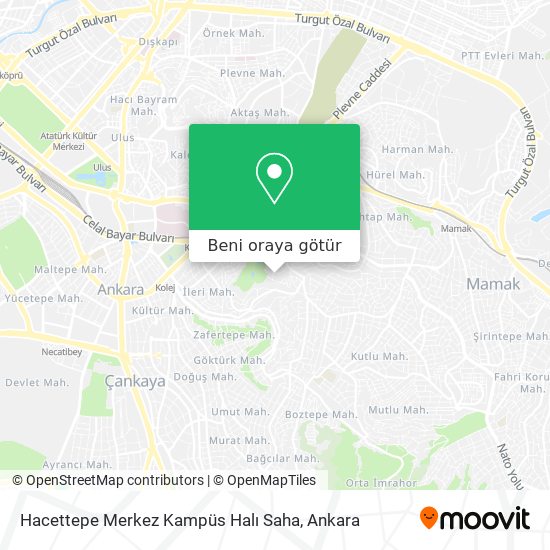 Hacettepe Merkez Kampüs Halı Saha harita