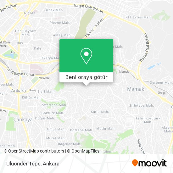 Uluönder Tepe harita