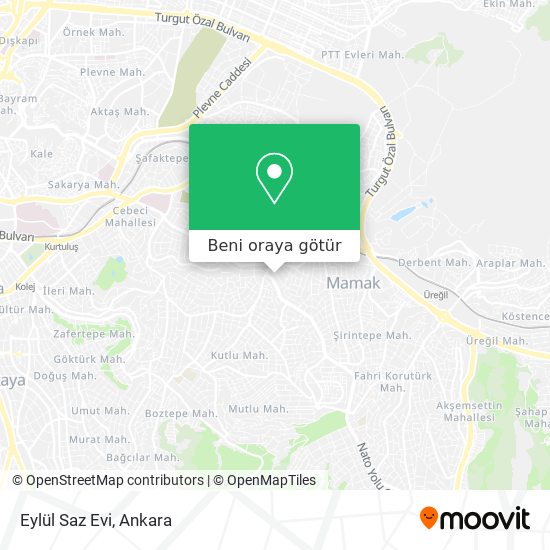 Eylül Saz Evi harita