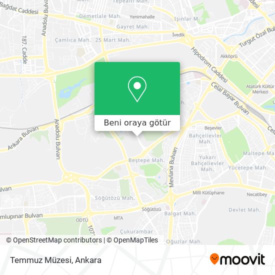 Temmuz Müzesi harita