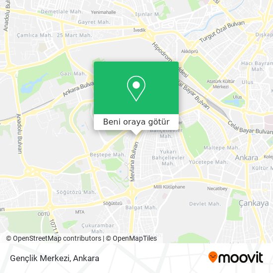 Gençlik Merkezi harita
