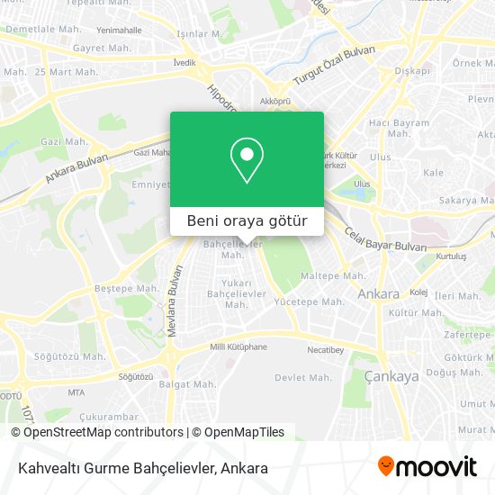 Kahvealtı Gurme Bahçelievler harita