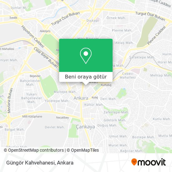 Güngör Kahvehanesi harita