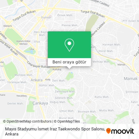 Mayıs Stadyumu İsmet Iraz Taekwondo Spor Salonu harita