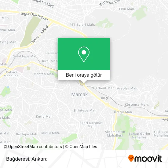 Bağderesi harita