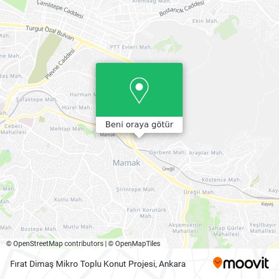 Fırat Dimaş Mikro Toplu Konut Projesi harita