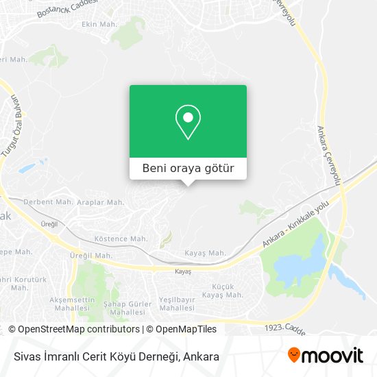 Sivas İmranlı Cerit Köyü Derneği harita